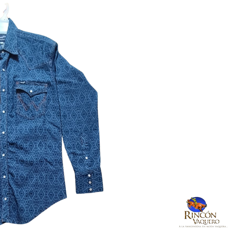 Camisa Vaquera Wrangler caballero 20 Extreme Slim Manga Larga 490