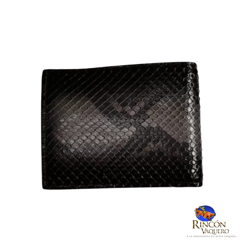 Cartera para caballero en piel genuina de Pitón Negro