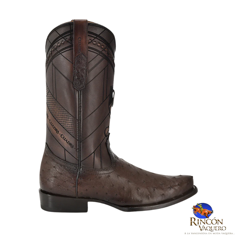 Bota para caballero en piel genuina de avestruz