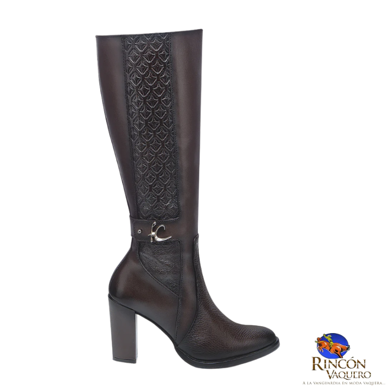 Bota de vestir en piel genuina de venado para dama