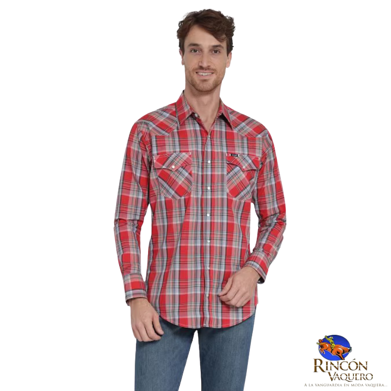 Camisa vaquera caballero regular manga larga 418