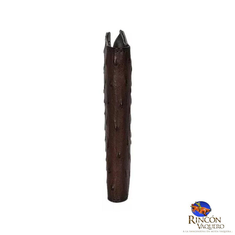 Billetera Para Caballero En Piel Genuina de Avestruz Chocolate