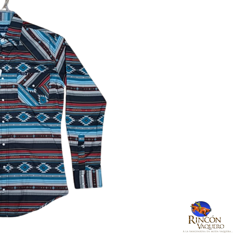 Camisa Vaquera Wrangler Hombre Checotah Regular Manga Larga 820