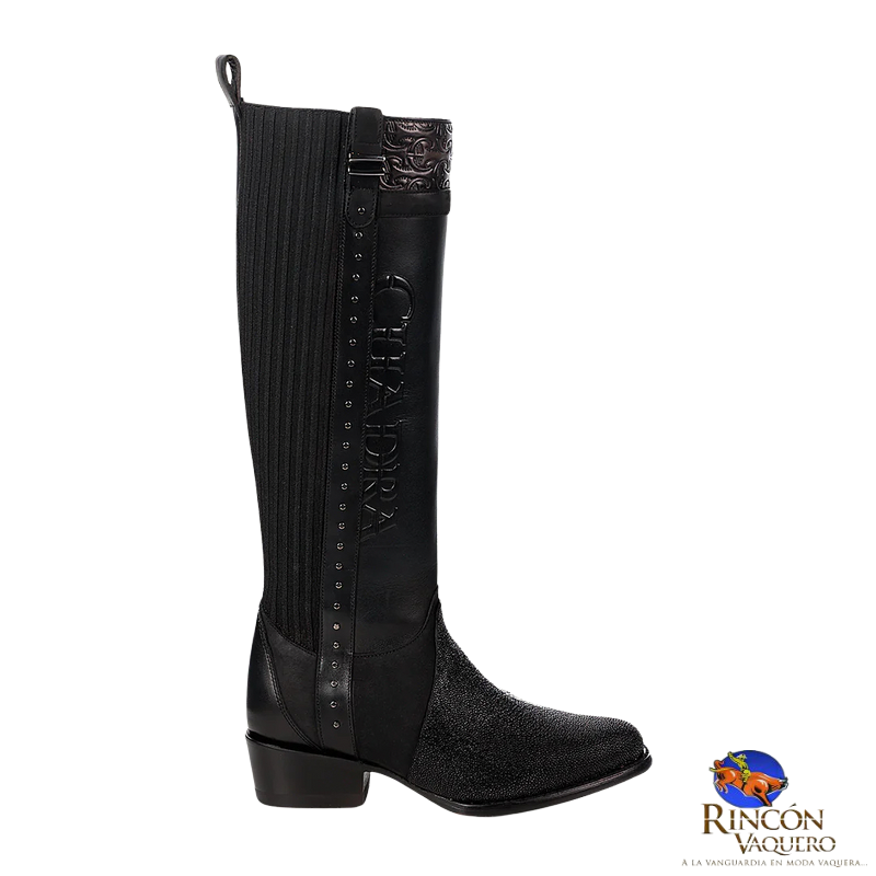 Bota casual en piel genuina de mantarraya para dama