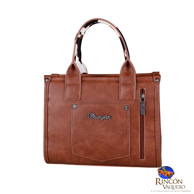 Bolsa Wrangler Huella de vaca café