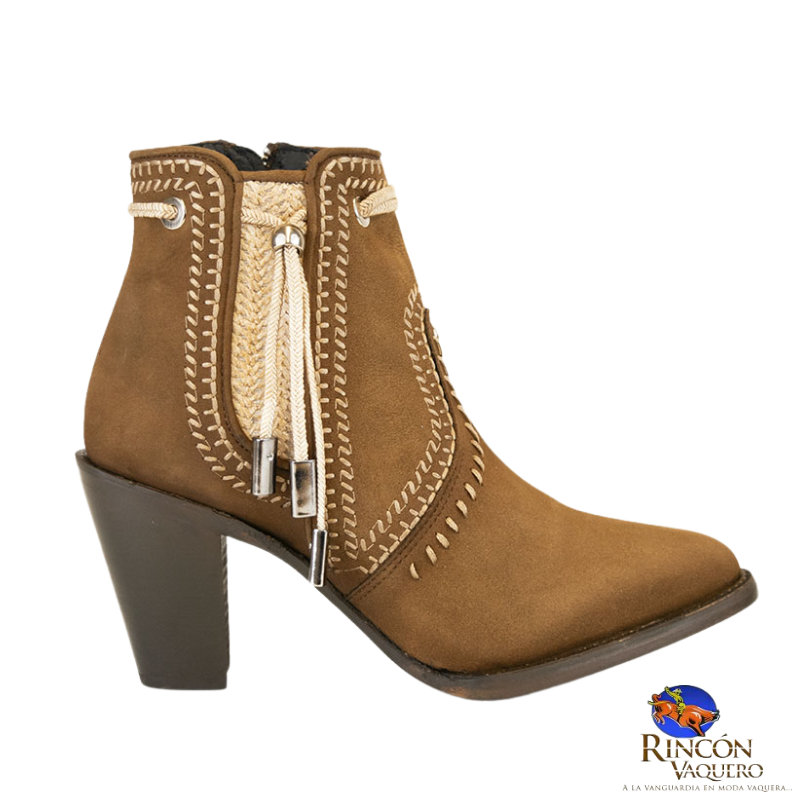Botin para dama en piel genuina