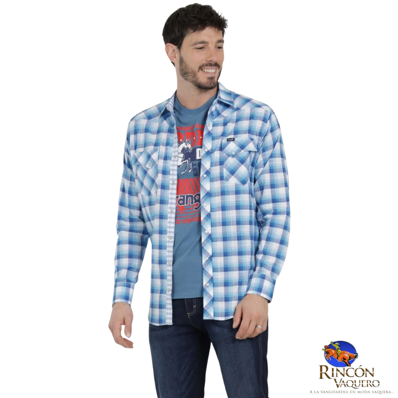 Camisa Vaquera Wrangler caballero Retro Slim Manga Larga 511