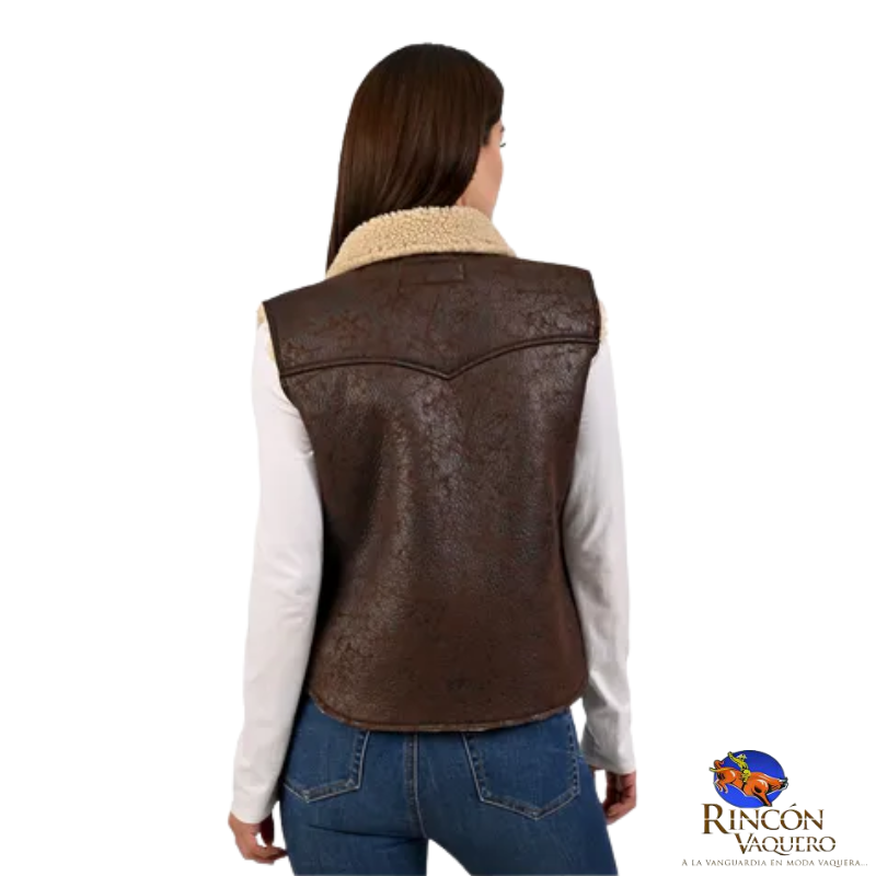 Chaleco Wrangler para dama imitacion piel borrego