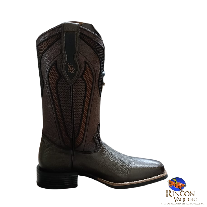 Bota para caballero en piel genuina de venado