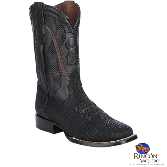Bota rodeo en piel genuina de cuello de toro para caballero