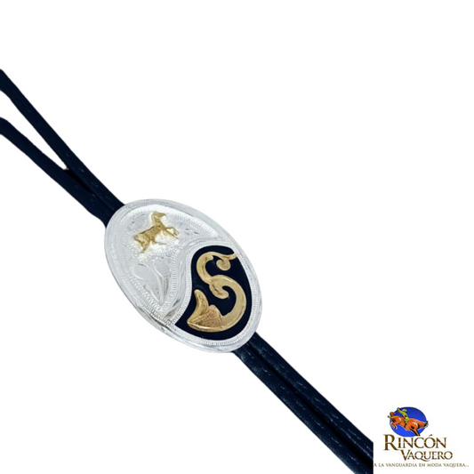 Corbatin Ranch Brand Figurilla caballo dorado