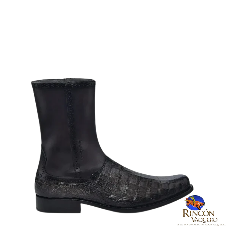 Bota formal para caballero en piel genuina de caimán