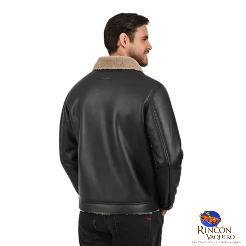 Chamarra Lee Trucker Hombre Leco2522 Original Con Borrega