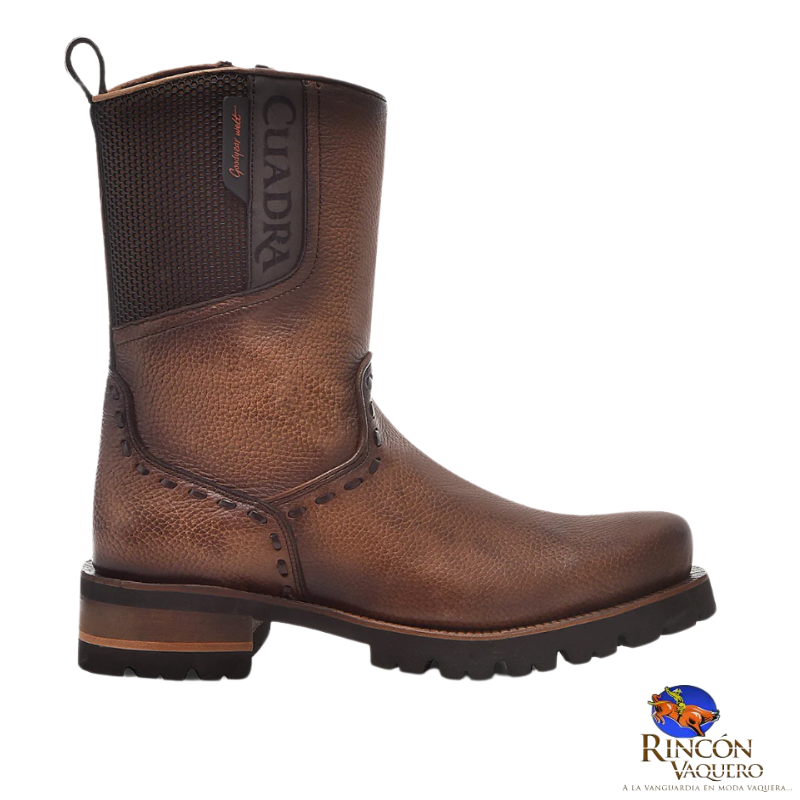 Bota urbana en piel genuina de venado
