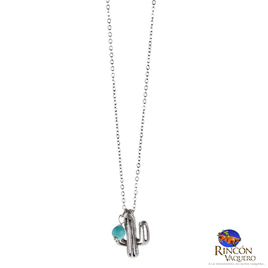 Collar y aretes en set M&F Cactus
