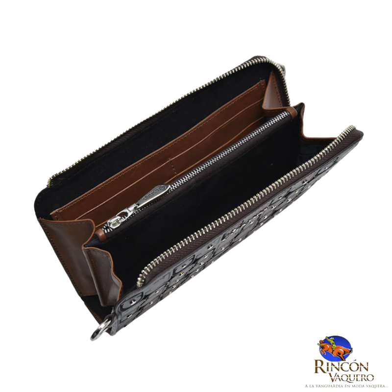 Cartera en piel genuina para dama