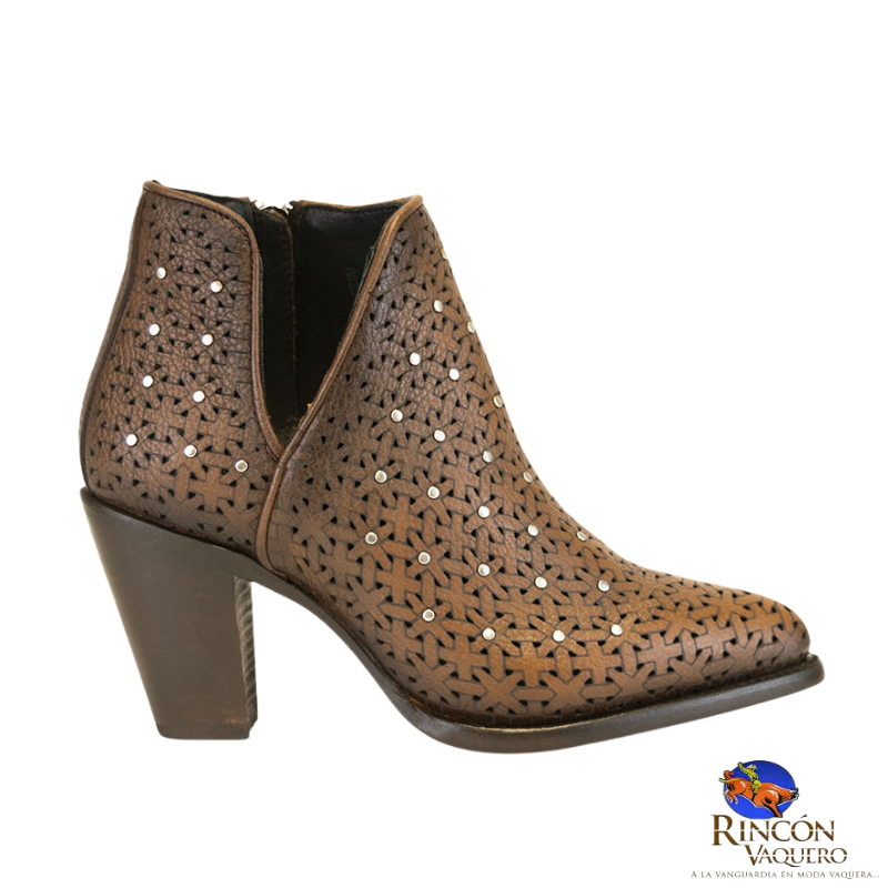 Botin para dama en piel genuina de res