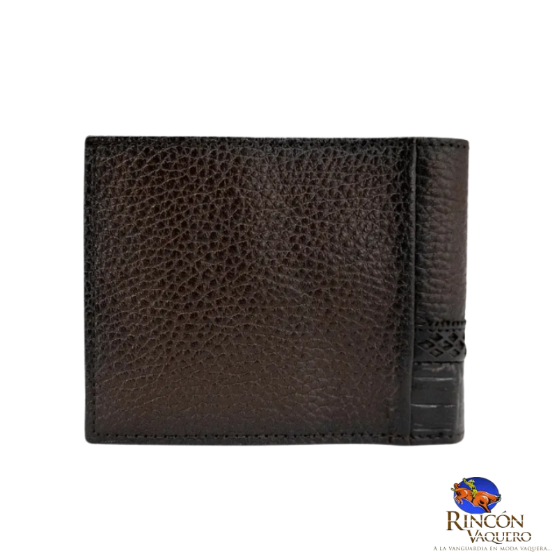 Billetera Cuadra en Piel Genuina de Niloticus café