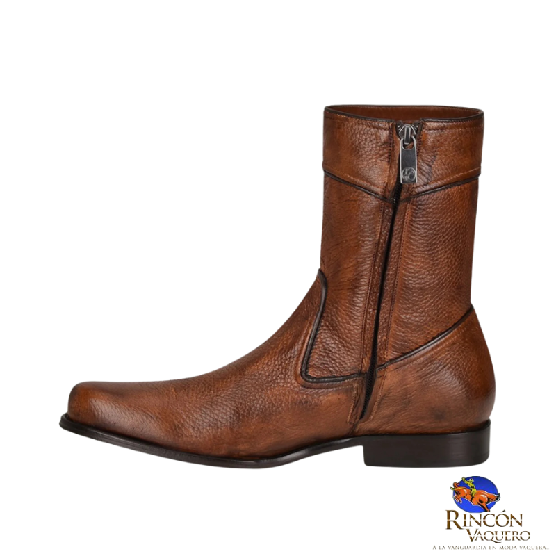 Bota de vestir en piel genuina de venado para caballero