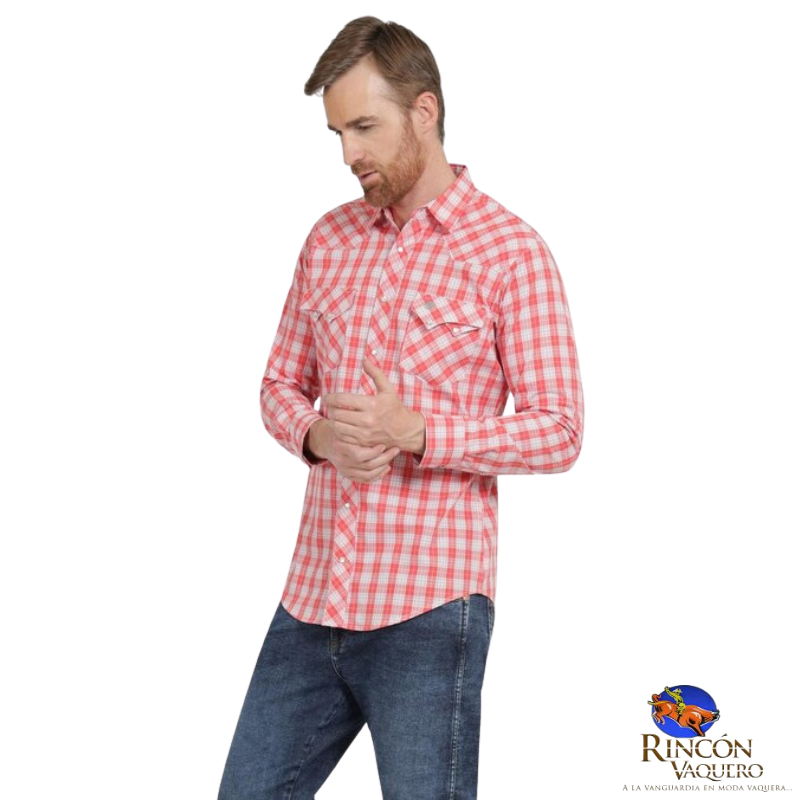 Camisa vaquera Wrangler caballero regular manga larga 504