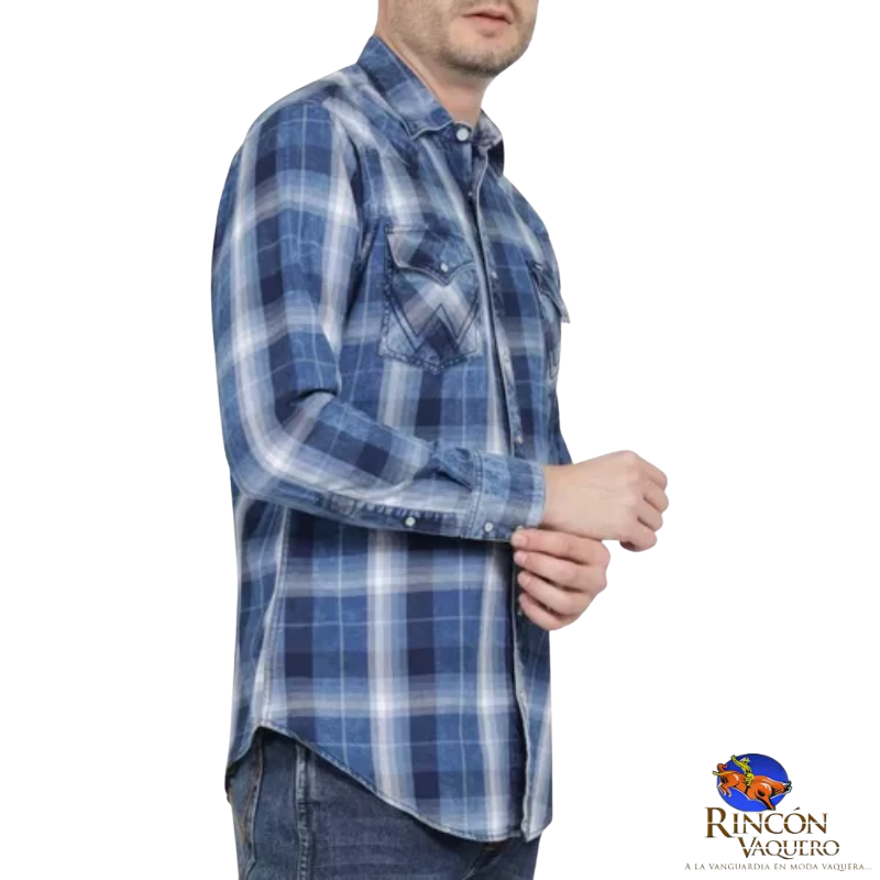Camisa vaquera Wrangler caballero regular manga larga 951