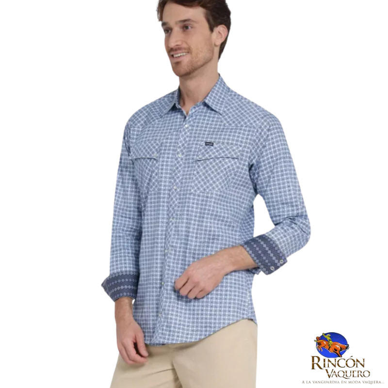 Camisa Vaquera Wrangler caballero 20 Extreme Slim Manga Larga 712