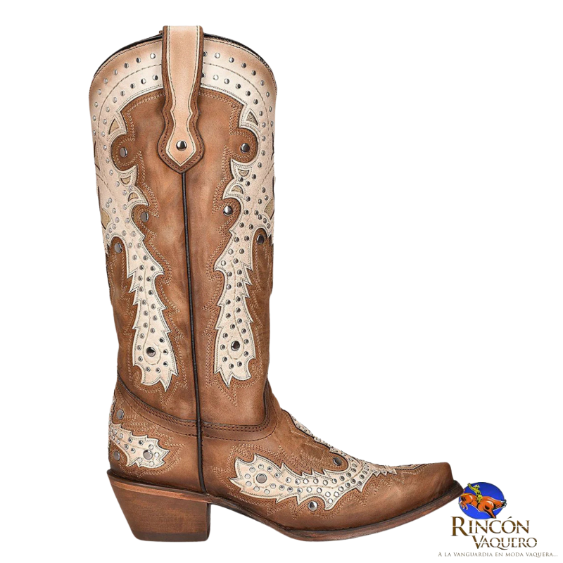 Bota para dama en piel genuina de res