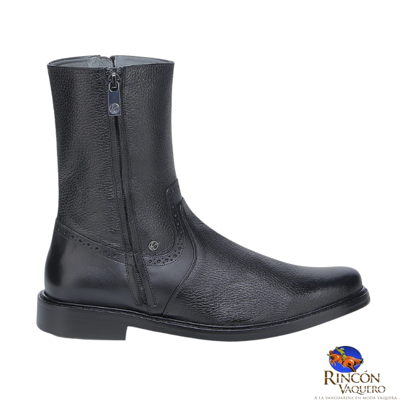 Bota de vestir en piel genuina de venado para caballero
