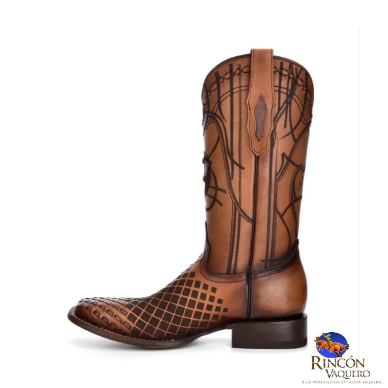 Bota para caballero en piel genuina de res
