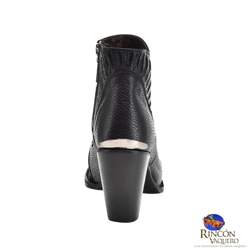 Botin para dama en piel genuina de mantarraya