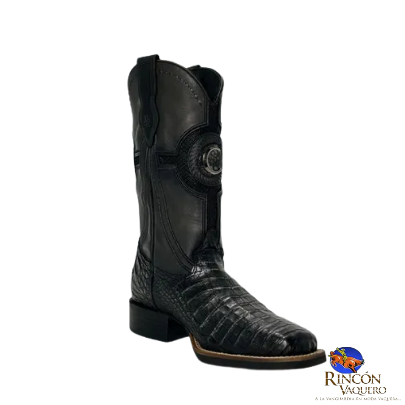 Bota rodeo Orígenes en piel genuina de fuscus para caballero