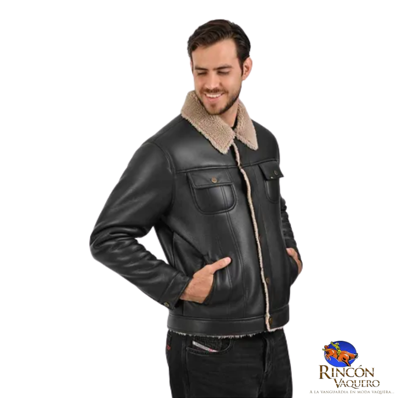 Chamarra Lee Trucker Hombre Leco2522 Original Con Borrega