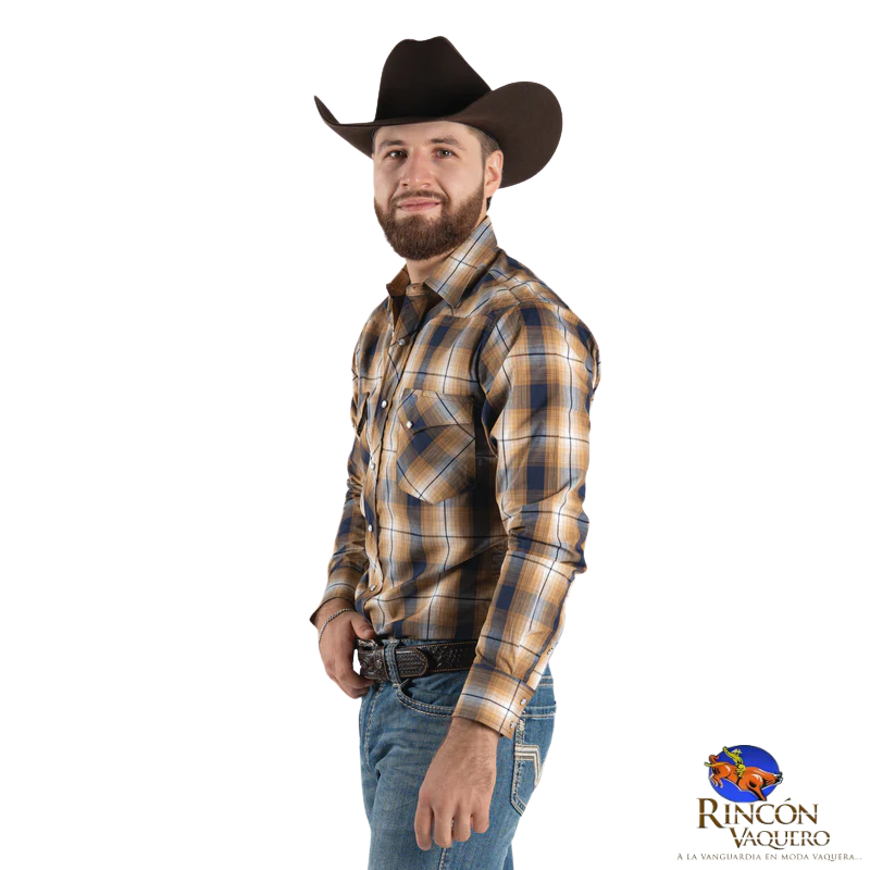 Camisa Vaquera Wrangler caballero Retro Slim Manga Larga 545