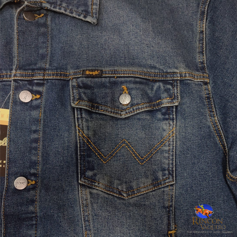 Chaqueta vaquera estilo camionero con forro de franela estilo western wrangler
