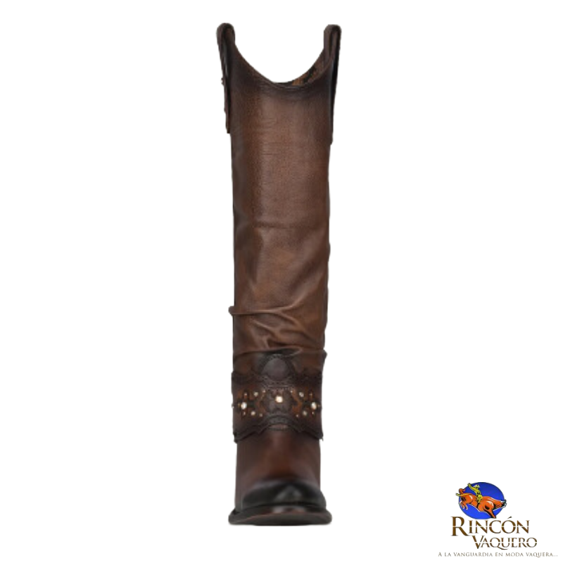 Bota para dama en piel genuina de res