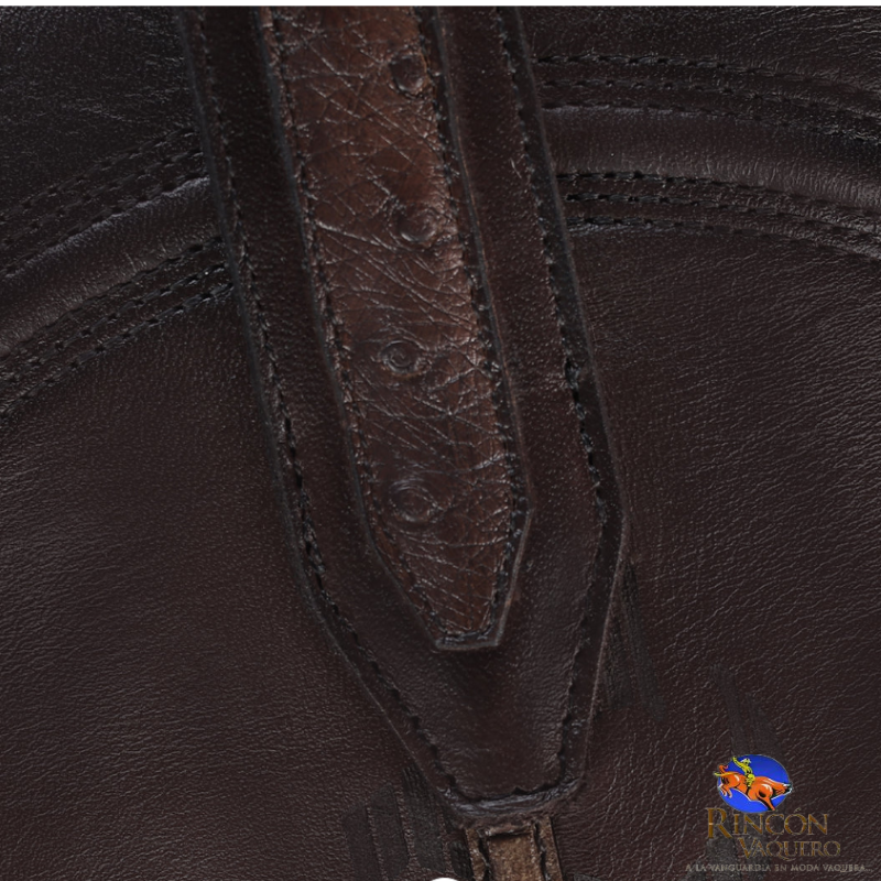 Bota casual en piel genuina de avestruz para caballero