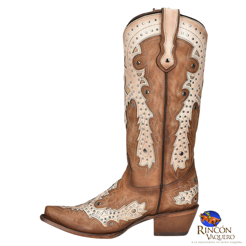 Bota para dama en piel genuina de res
