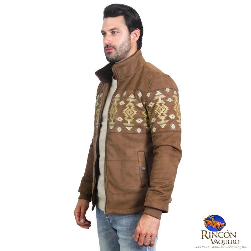 Chamarra acolchado beige para caballero