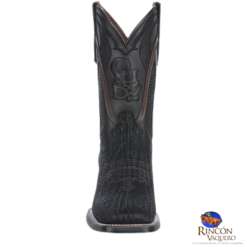Bota rodeo en piel genuina de cuello de toro para caballero