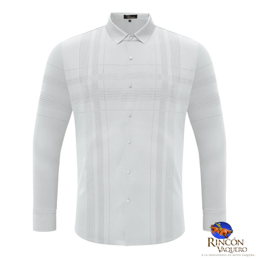 Camisa a cuadros Noble Knight con botones BLANCA