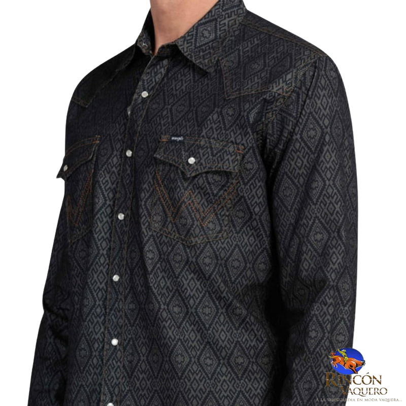 Camisa Vaquera Wrangler caballero 20 Extreme Slim Manga Larga 781