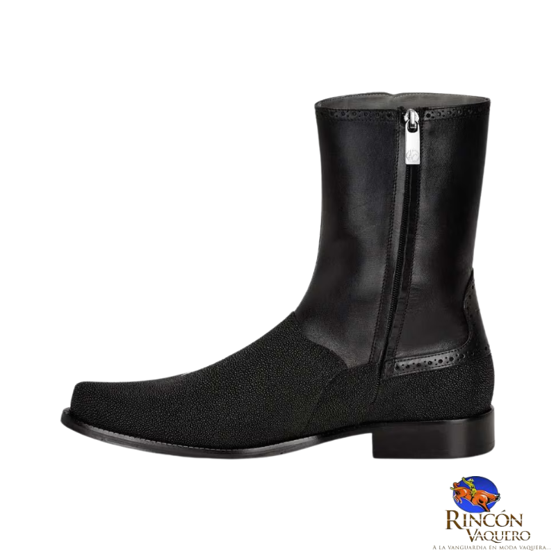 Bota de vestir en piel genuina de mantarraya para caballero