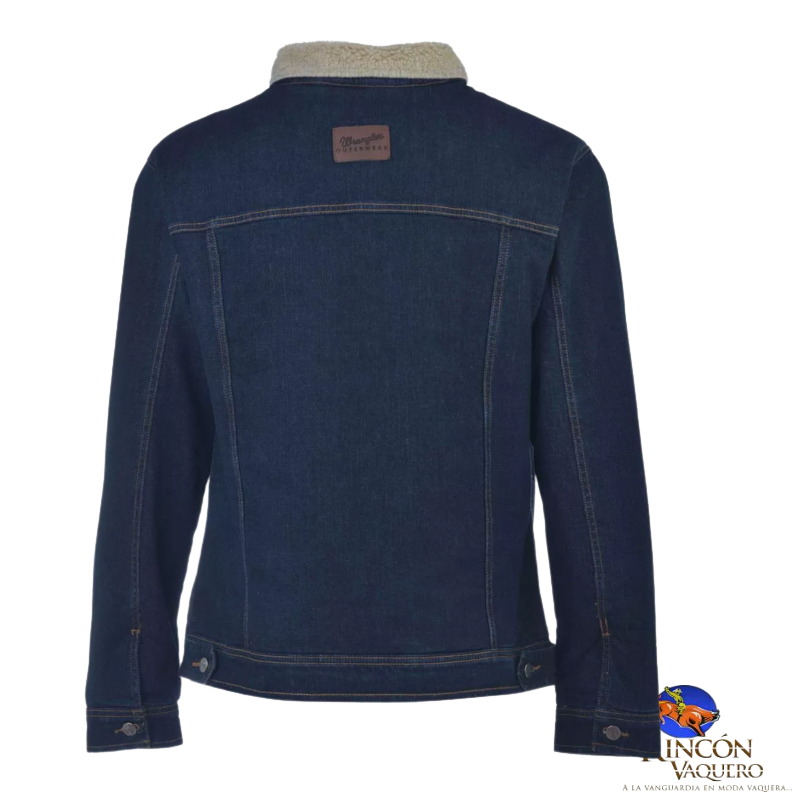 Chaqueta vaquera estilo camionero con forro de sherpa estilo western wrangler
