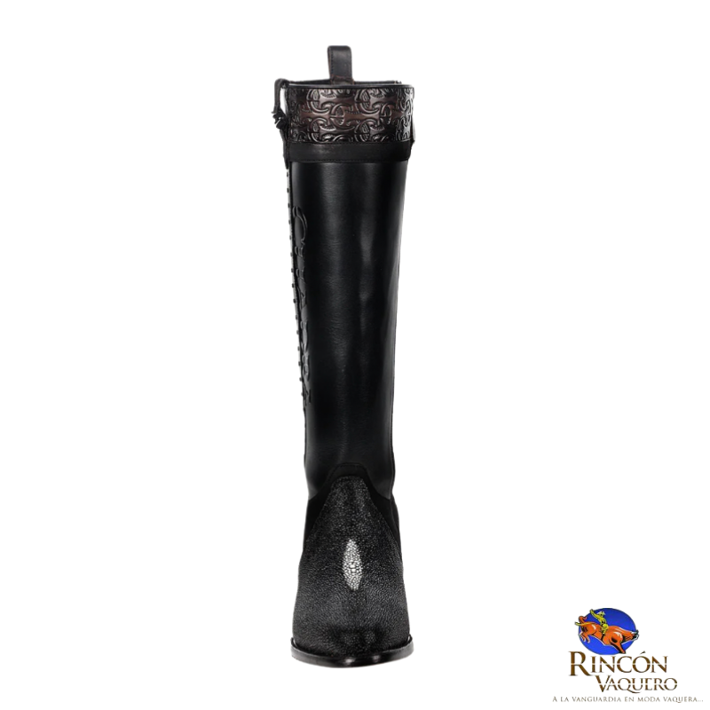 Bota casual en piel genuina de mantarraya para dama