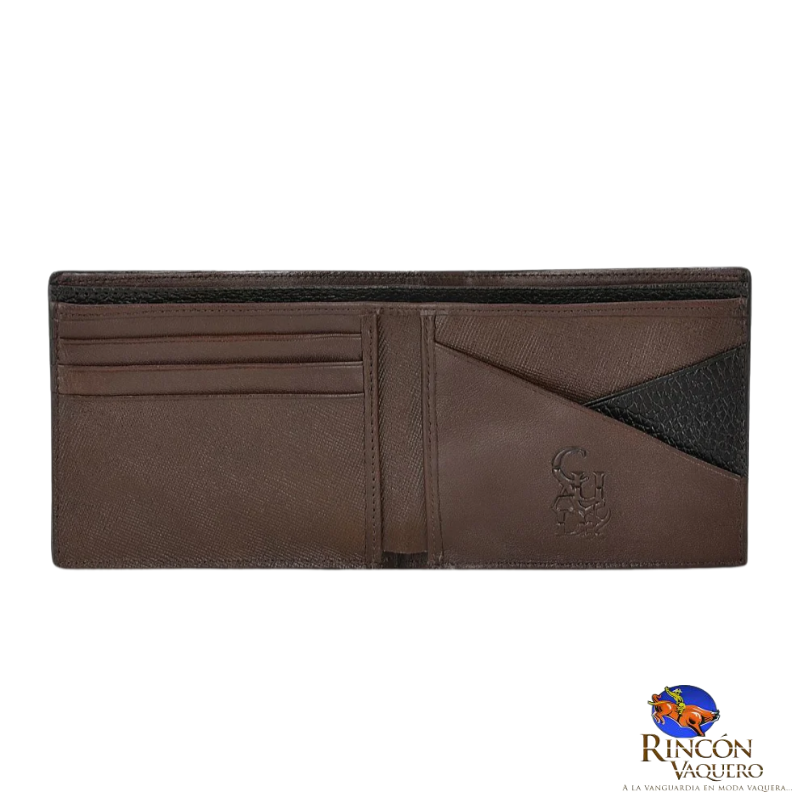 Billetera Cuadra en Piel Genuina de Niloticus café