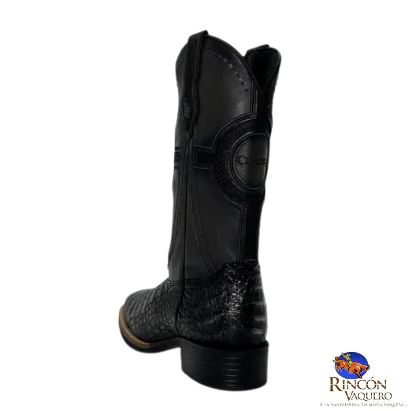 Bota rodeo Orígenes en piel genuina de fuscus para caballero