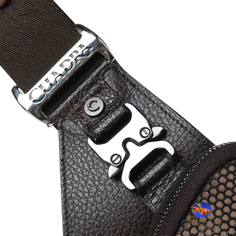 Bandolera en piel genuina de pitón para caballero