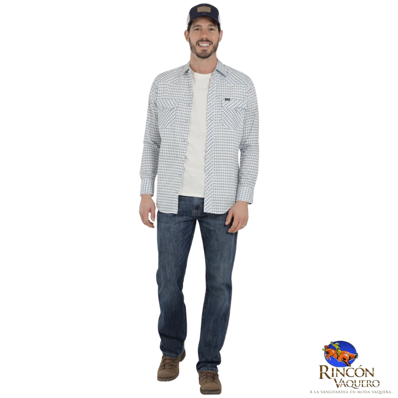Camisa Vaquera Wrangler caballero 20 Extreme Slim Manga Larga 820