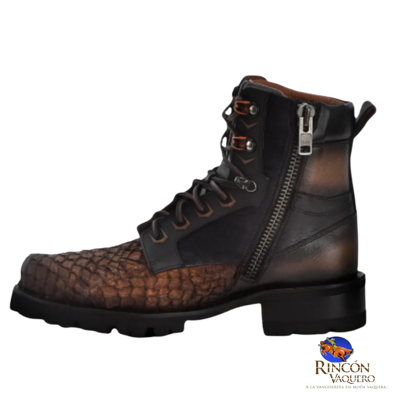 Bota para caballero en piel genuina de pez