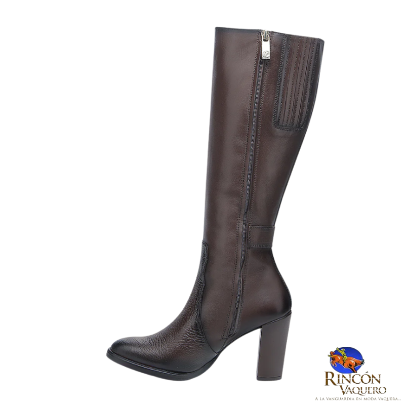 Bota de vestir en piel genuina de venado para dama